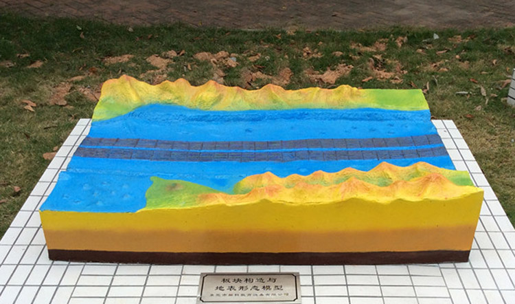 云南昆明板块构造及地表形态模型
